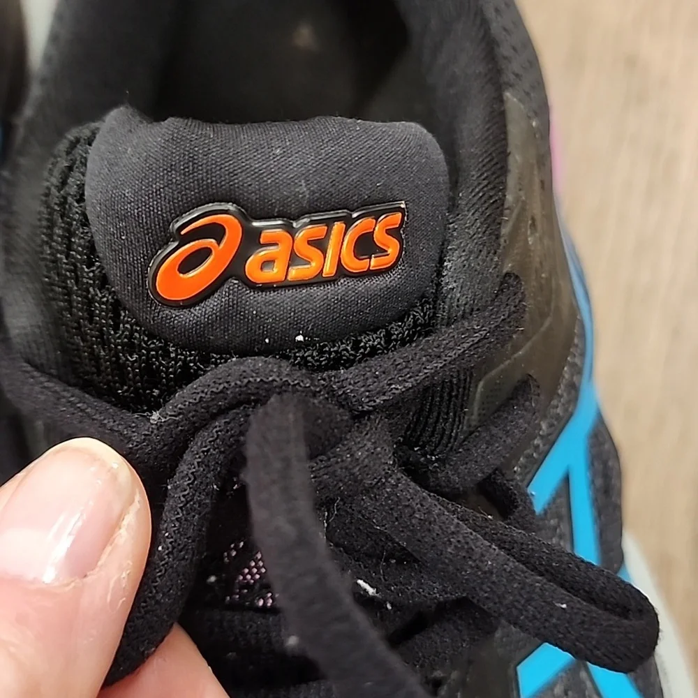 Asics Flytefoam Running Shoe Womens 7.5 Black Teal Training Trail Sneaker Hiking